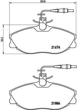 BREMBO Комплект тормозных колодок PEUGEOT 406 Break (571898, P61057)