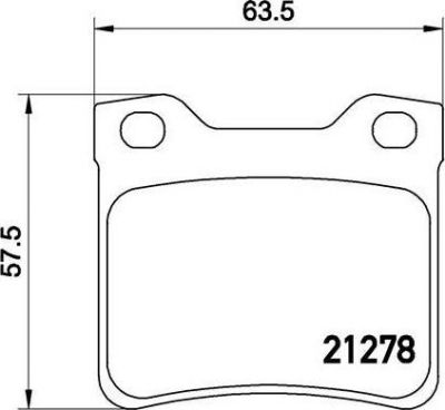 BREMBO Колодки тормозные Re PEUGEOT 406 (8B) 1.8 Kw 66 05/97 - 05/04 R (425130, P61058)