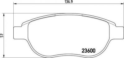 BREMBO Колодки тормозные CITRO (425222, P61068)