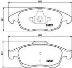 BREMBO Колодки тормозные дисковые передние Citroen С4 2007-2010 (4254C0, P61083)