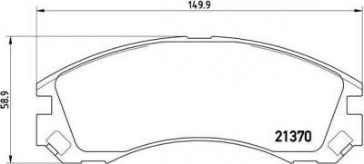 BREMBO Колодки тормозные передние Outlander I -08 (MR 569597, P61089)