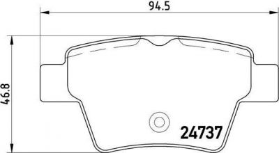 BREMBO Колодки тормозные Re Peugeot 207 06-> (425340, P61100)