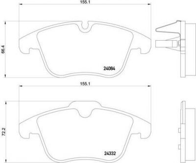 BREMBO Колодки торм.пер. (P61106)