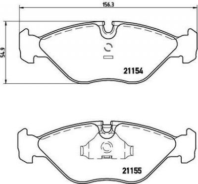 BREMBO Комплект тормозных колодок SAAB 9000 2.0 Kw 99 10/88 - 08/90 F (571465, P71005)