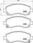 BREMBO Колодки тормозные SUBARU IMPREZA Coupe (GFC) 1.6 Kw 66 12/96 - 12/00 (26296AC010, P78009)