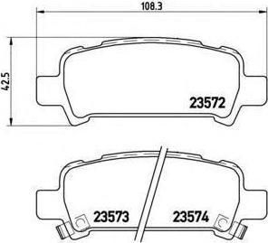 BREMBO Колодки задние SUBARU 2.0-3.0 98-> (26696AG020, P78011)