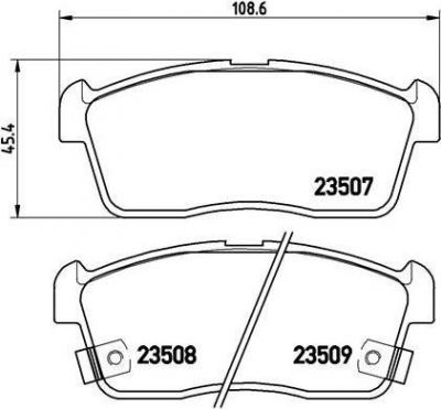 BREMBO Колодки тормозные CHEVROLET CRUZE 1.3 Kw 61 07/00 (0449197217, P79012)