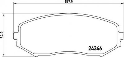 BREMBO Колодки передние SUZUKI Grand Vitara 05-> (5520065J00, P79018)