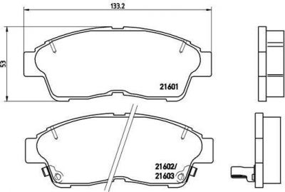 BREMBO Комплект тормозных колодок TOYOTA CAMRY (_V1_) 2.2 Kw 93 02/93 - 04/95 F (572333, P83034)