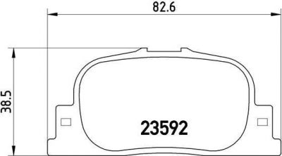 BREMBO Комплект тормозных колодок TOYOTA CAMRY (_V20) 2.2 Kw 93 11/00 - 11/01 R (GDB3278, P83063)