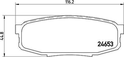 BREMBO Колодки тормозные TOYOTA LAND CRUISER (J20) (0446660120, P83098)