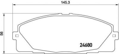 BREMBO Колодки тормозные дисковые Toyota HIACE IV Wagon (TRH2_, KDH2_) 2.0 (P83139)