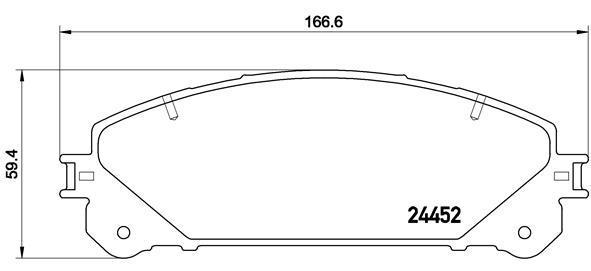 BREMBO Колодки передние LEXUS RX III 270-450 2009-> (044650E010, P83145)