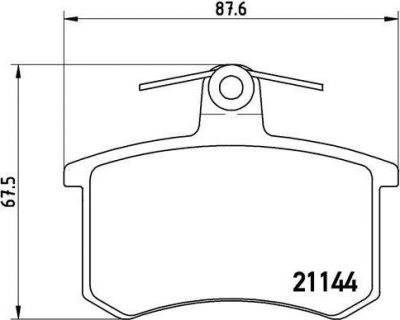 BREMBO Комплект тормозных колодок ALFA ROMEO 164 (164) 2.0 Kw 102 06/87 - 09/98 R (5892650, P85013)