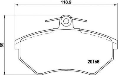 BREMBO Тормозные колодки SEAT CORDOBA (6K2/C2) 1.8 i 16V Kw 95 10/93 - 08/96 F (571376, P85015)