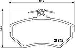 BREMBO Тормозные колодки AUDI A4 (8D2, B5) 1.6 Kw 74 01/95 - 07/00 F (571955, P85042)