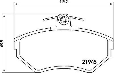 BREMBO Тормозные колодки AUDI A4 (8D2, B5) 1.6 Kw 74 01/95 - 07/00 F (571955, P85042)