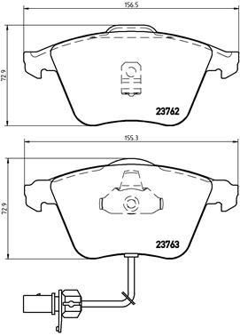 BREMBO Комплект тормозных колодок AUDI A6 (4B, C5) 2.7 Kw 187 05/01 - 07/04 F (4B0698151AC, P85056)