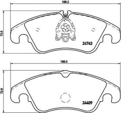 BREMBO Колодки тормозные Fr Audi A4/ A5/ Q5 (8K0698151, P85098)