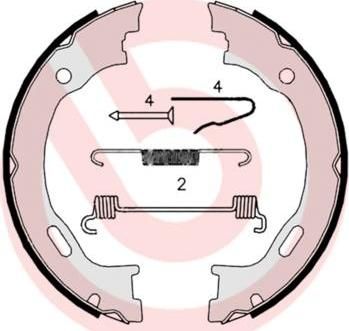 Brembo S 50 515 комплект тормозных колодок, стояночная тормозная с на CHRYSLER 300 C Touring (LX)