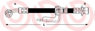 Brembo T 28 013 тормозной шланг на HONDA CR-V I (RD)