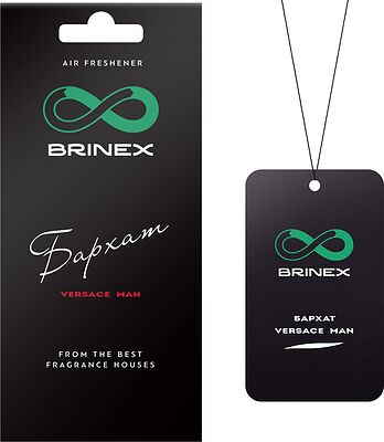 BRINEX bri14 Ароматизатор картонный «Бархат — Versace Man»