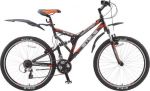 Велосипед двухподвесный Stels Challenger V 26 quot; (2015), рама сталь 20 quot;, серый-черный-оранжевый
