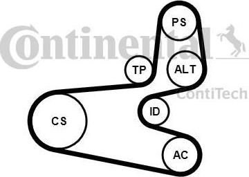 CONTITECH Ремень поликлиновой (комплект) 5 (E39) 523 i. Не поставляется. (6PK1563, 6PK1560K1)