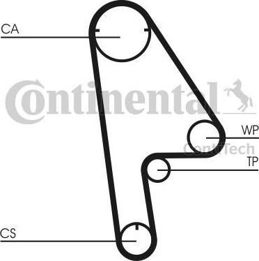 CONTITECH Ремень ГРМ HONDA 1.8-2.3 97-03 (112x24) (14400PDAE01, CT1001)