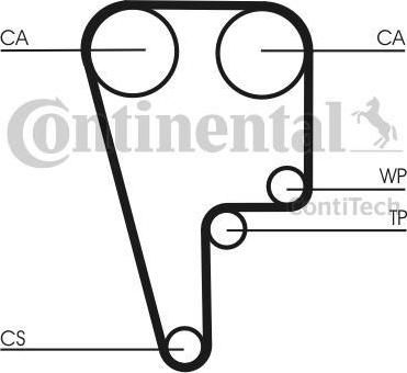 CONTITECH Ремень ГРМ HONDA 2.2 93-00 (155x24) (77-155-24, CT1102)