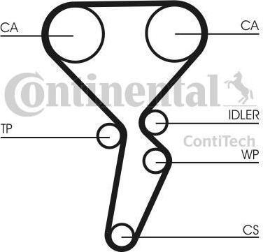 CONTITECH CT1179WP2 рем.к-кт ГРМ с помпой! Renault Megane/Laguna 1.6 16V 02> (CT1179WP2)