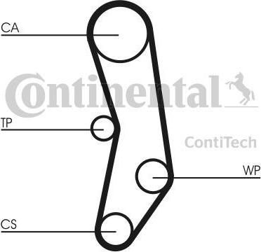 Contitech CT515 ремень грм на NISSAN SUNNY II купе (B12)