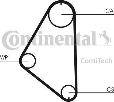 CONTITECH Насос водяной с комплектом ремня ГРМ (CT558WP1)