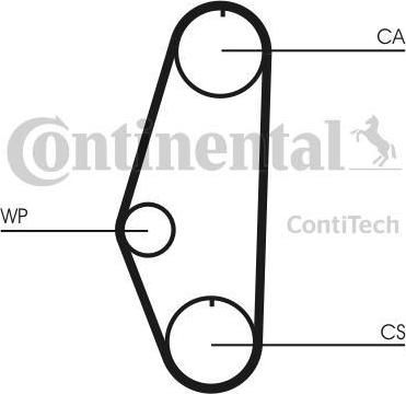 Contitech CT629 ремень грм на VW GOLF III (1H1)