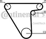 CONTITECH Ремень зубчатый 97x150 Fiat 2.0 Contitech (CT833)