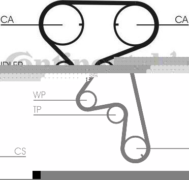 CONTITECH Насос водяной с комплектом ремня ГРМ (CT873WP4)