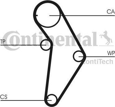Contitech CT973WP1 водяной насос + комплект зубчатого ремня на FIAT PUNTO (176)