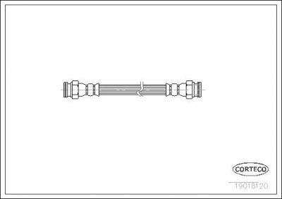 Corteco 19018120 тормозной шланг на FIAT UNO (146A/E)