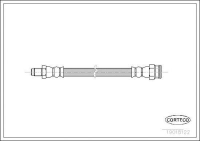 Corteco 19018122 тормозной шланг на FIAT UNO (146A/E)