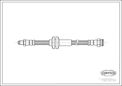 Corteco 19018134 тормозной шланг на FIAT CROMA (154)