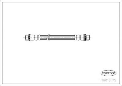 Corteco 19018175 тормозной шланг на RENAULT TRAFIC фургон (TXX)