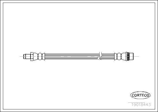 Corteco 19018443 тормозной шланг на RENAULT CLIO I (B/C57_, 5/357_)