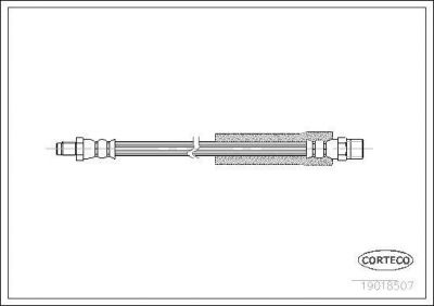 CORTECO Шланг тормозной задний E60/E65 all 02-> /L=300mm (19018507)