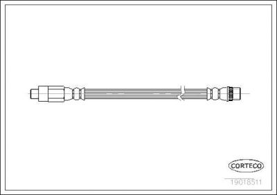 Corteco 19018511 тормозной шланг на RENAULT 25 (B29_)