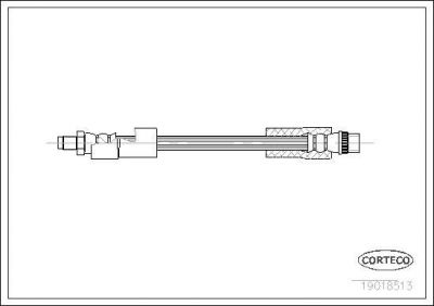 Corteco 19018513 тормозной шланг на RENAULT 25 (B29_)