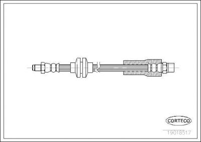 Corteco 19018517 тормозной шланг на AUDI 100 (44, 44Q, C3)