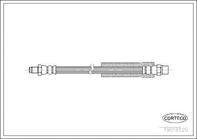 Corteco 19018520 тормозной шланг на AUDI 100 (44, 44Q, C3)