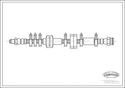 Corteco 19018555 тормозной шланг на FIAT CROMA (154)