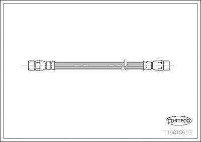 Corteco 19018653 тормозной шланг на AUDI 100 (44, 44Q, C3)