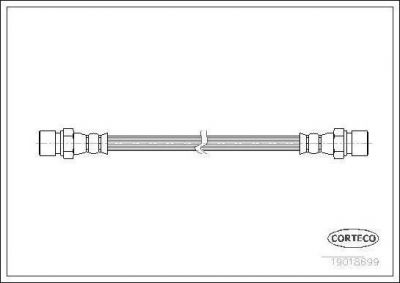 Corteco 19018699 тормозной шланг на OPEL MANTA B (58_, 59_)